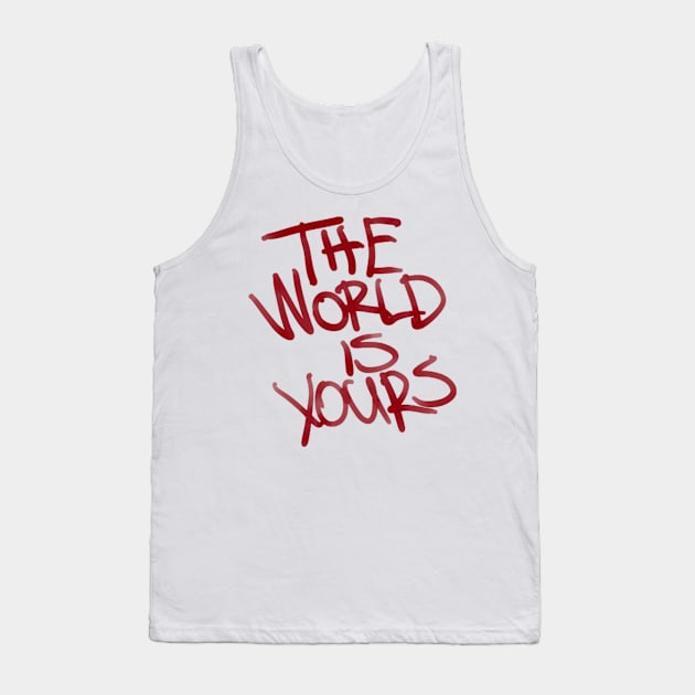 The World Is Yours- Red Tank Top by Demian Stipatio
